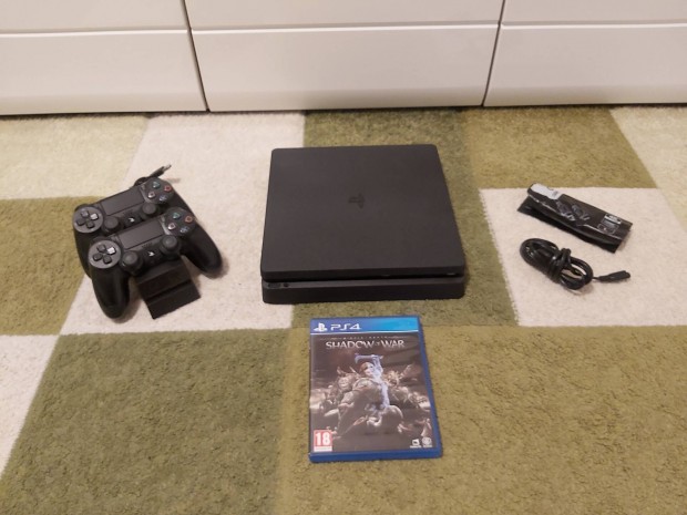 Playstation 4 Ps4 Slim 500GB FW 10.01 2db Kontrollerrel Tartozékaival