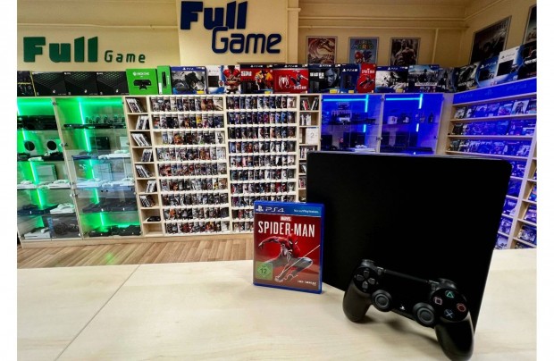 Playstation 4 /PS4 Slim 500GB + Spider-Man Garancival Konzol zletbl