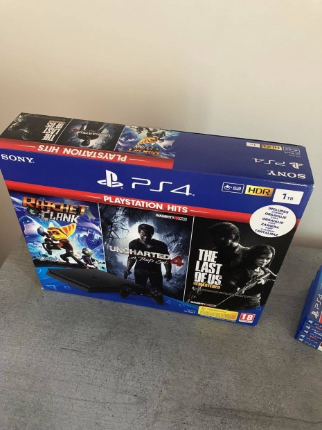 Playstation 4 (PS4) Slim 1TB + Ajndk Jtkok - Kontroller nlkl