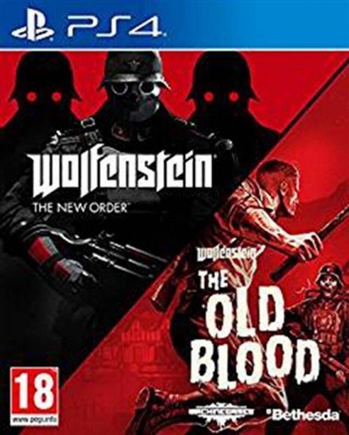 Playstation 4 jtk Wolfenstein The New Order and The Old Blood Double