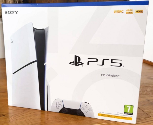 Playstation 5,PS5 Slim, lemezes,j,bontatlan 2 v gari