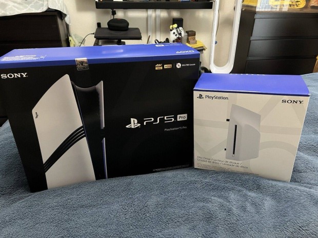 Playstation 5 Pro + PS5 lemezmeghajtó + PS5 Dualsense töltőállomás