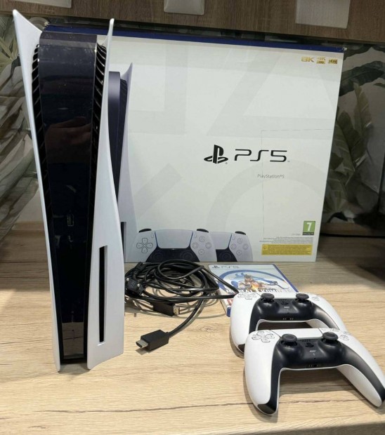 Playstation 5 lemezes, 2 db kontrollerrel + Mortal Kombat 1