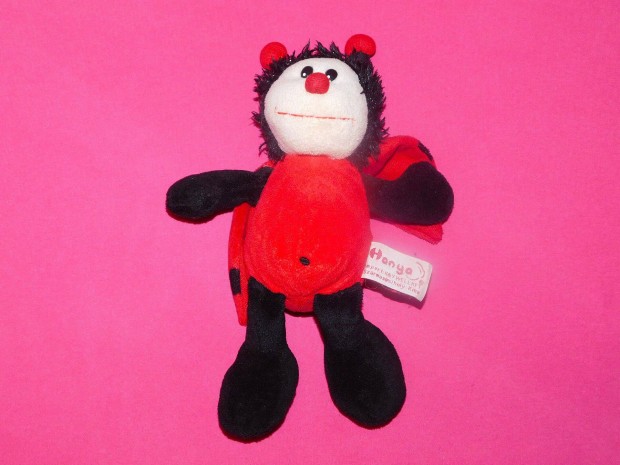 Plüss játék, katica, katicabogár, 25 cm