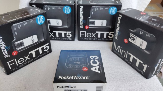 Pocketwizard Flextt5 Minitt1 AC3 Canon rendszervaku - vaku kiold