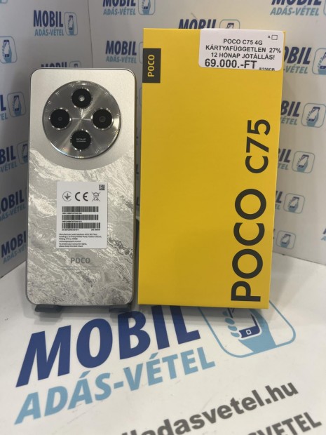 Poco C75 Dual Sim 256 GB 8 GB Ram, 12 hó garancia