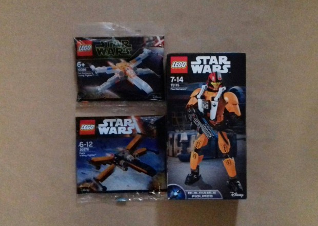 Poe Dameron: bontatlan Star Wars LEGO 75115 + 30278 + 30386 X-w utnv