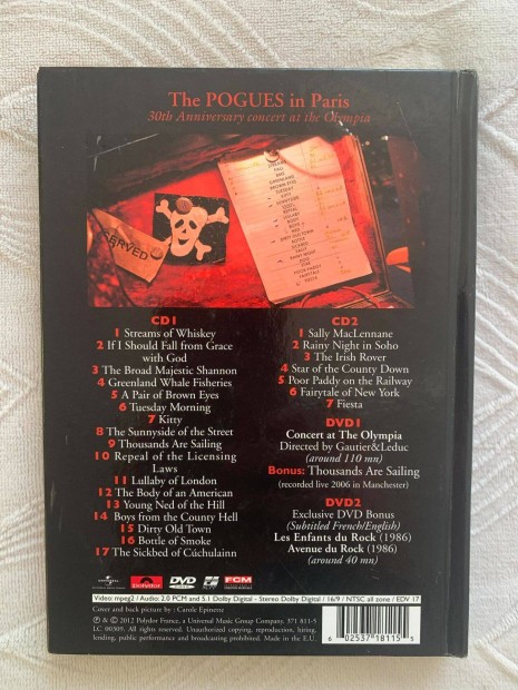 Pogues in Paris-2 cd+2dvd elad