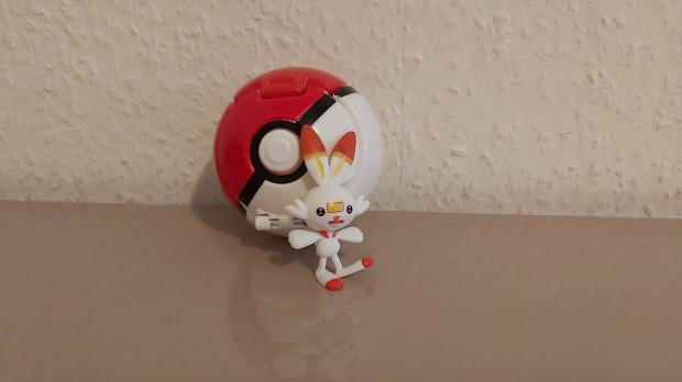 Poklabda Scorbunny figurval j kishibs Pokemon szmlval