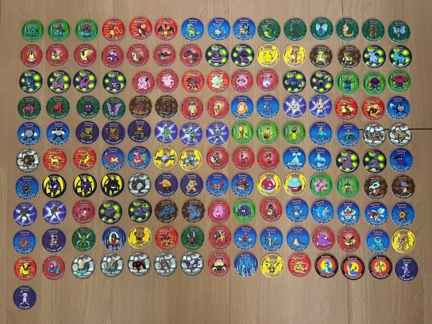 Pokemon Tazo Kanto Rgi 151/151 Teljes Kszlet!!