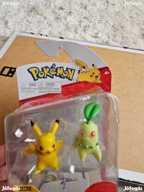 Pokmon - Battle Mini Figures - 2-Pack Chikorita s Pikachu j dobozos