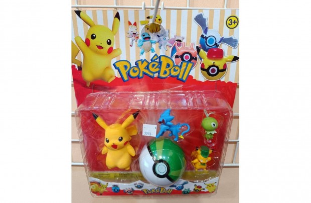 Pokemon figura szett labdval, vadi j!