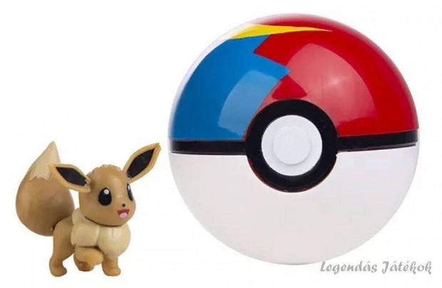 Pokemon labdba zrhat mini Eevee figura