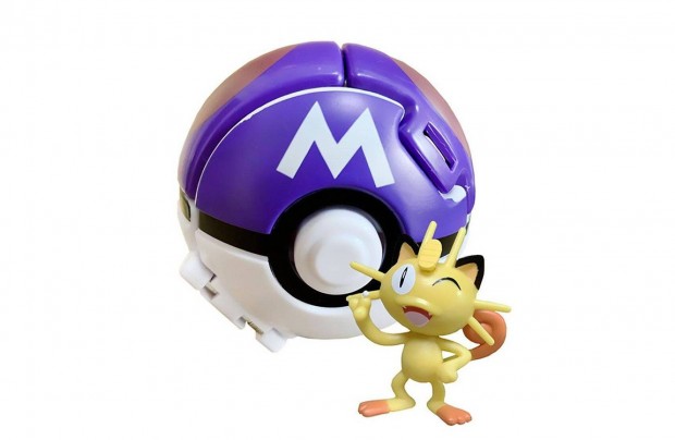 Pokemon labdba zrhat mini Meowth figura