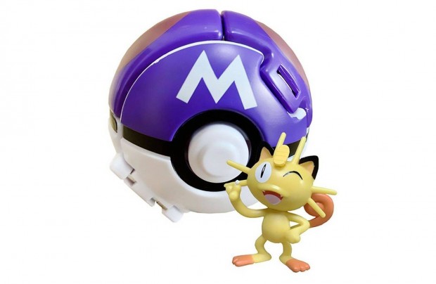 Pokemon labdba zrhat mini Meowth figura