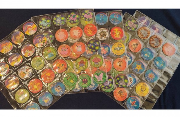 Pokémon tazo gyűjtemény mappában 2001 cheetos