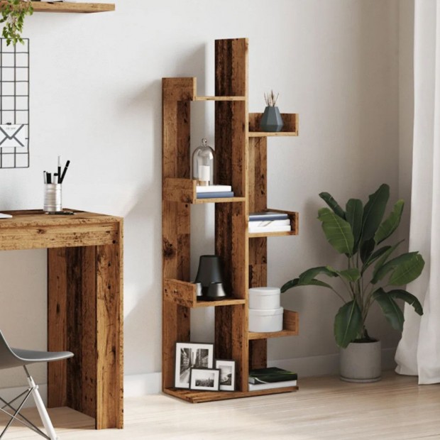 Polcos t�rol� k�nyvespolc 48x25x140cm barna KH07-1