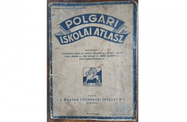 Polgri iskolai atlasz (Magyar Fldrajzi Intzet R.T. 1942)