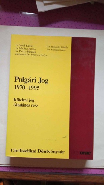 Polgári jog 1970-1995 - Kötelmi jog, általános rész 2000 Ft