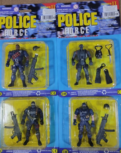 Police Force akci figurk j, bontatlan csomagolsban retr