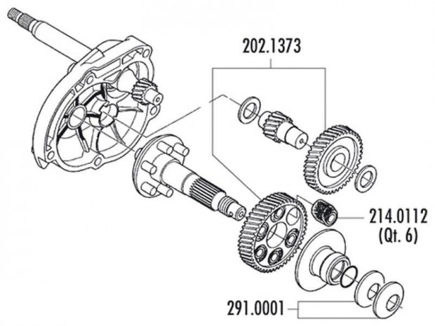 Polini Flexible Coupling fogaskerk gumibak szett (6db)