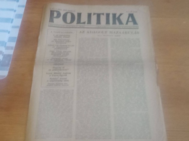 Politika 1947. május 17. hagyatékból 3000ft óbuda Politika 1947. május