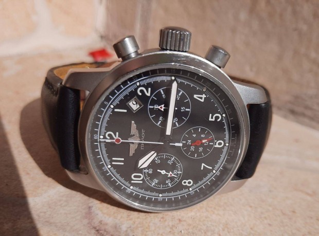 Poljot Pilot orosz mechanikus chronograph