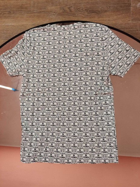 Póló Fendi monogram print fekete fehér