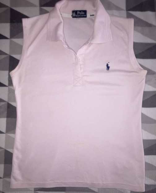 Polo Ralph Lauren M-L ni halvny pink gallros ujjatlan fels pl 