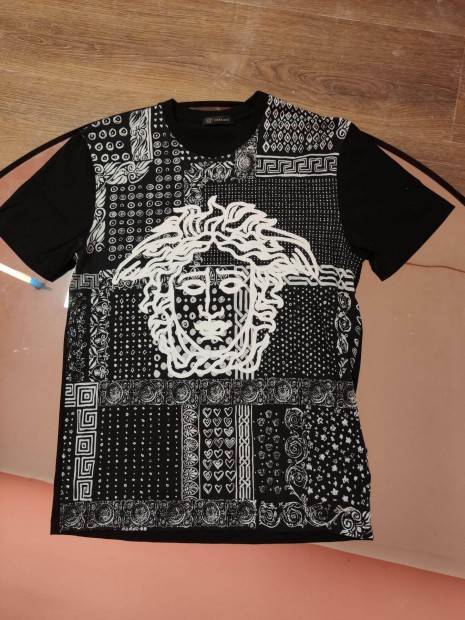 Póló Versace Polka dot pöttyös fekete black T-shirt bandana