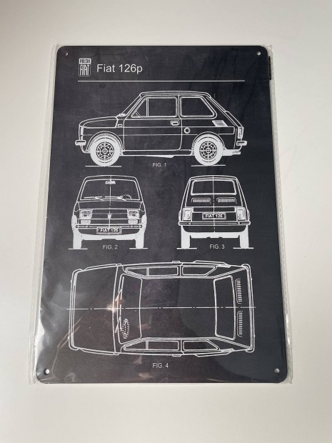 Polski Fiat 126p dekor lemez tbla