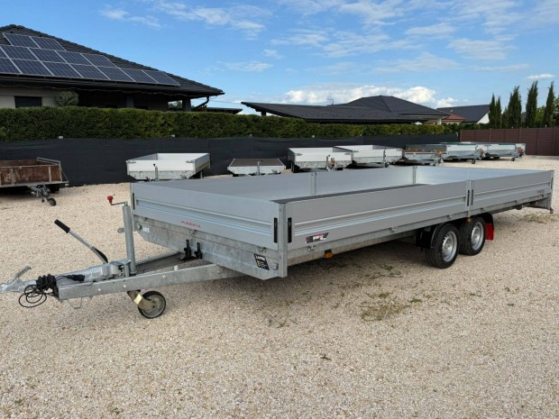Pongratz PHL 6030/24 T-AL-S 3500 kg 6x2,47m plató alu rámpa, alu oldal