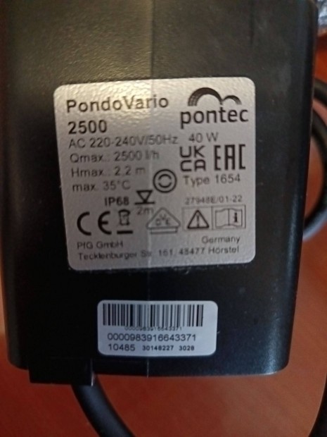 Pontec Pondo vario 2500 szivatty