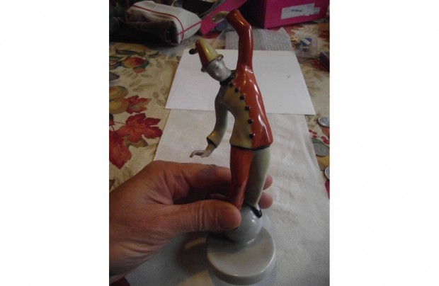 Porcelán Drasche bohóc art deco