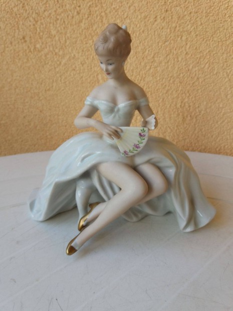Porceln Wallendorf - legyezs balerina