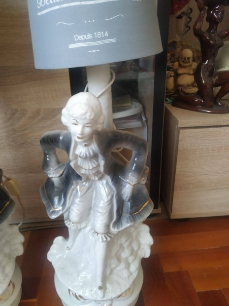 Porceln, barokk figurlis lmpa elad! 64 cm 2 db van