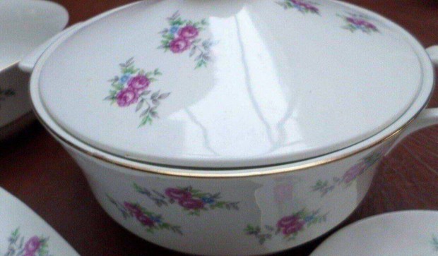 Porcelán étkészlet újszerű gyönyörű virág minta