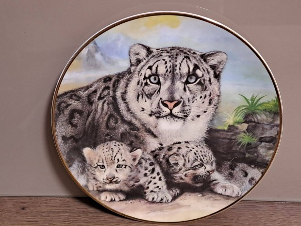 Porceln falitnyr, falidsz, 24 kartos arnyozott diszts, leopard