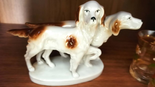 Porceln kutya pr figura 22x14 cm