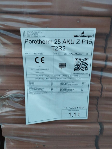 Porotherm AKU-Z 25 hanggtl tgla