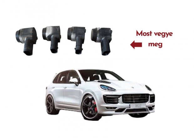 Porsche Cayenne lökhárító PDC szenzor, tolatóradar garnitúra