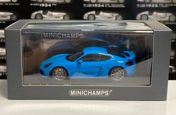 Porsche Cayman GT4 2015 Riviera blau 1:43 1/43 Minichamps