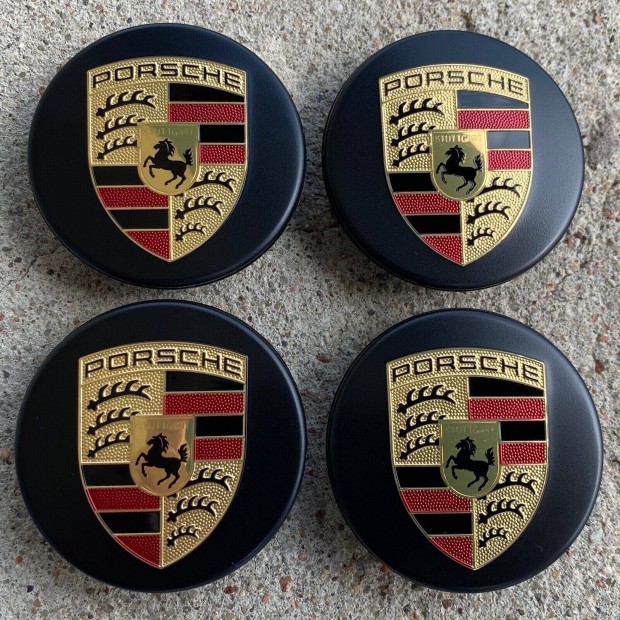 Porsche alufelni közép alufelni kupak 5x130 Fekte Szinben