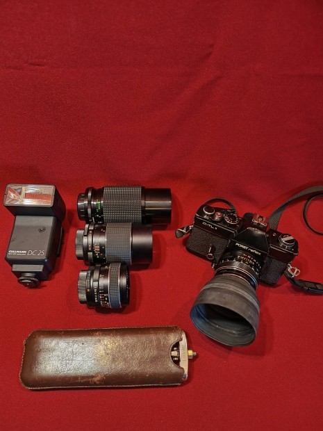 Porst Reflex C-TL II filmes fényképező 4 objektívvel