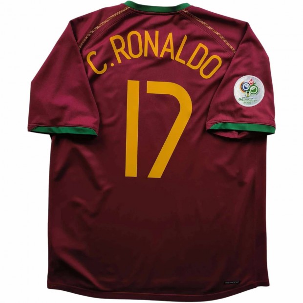 Portuglia 2006-08 Nike hazai Cristiano Ronaldo foci mez XL-es