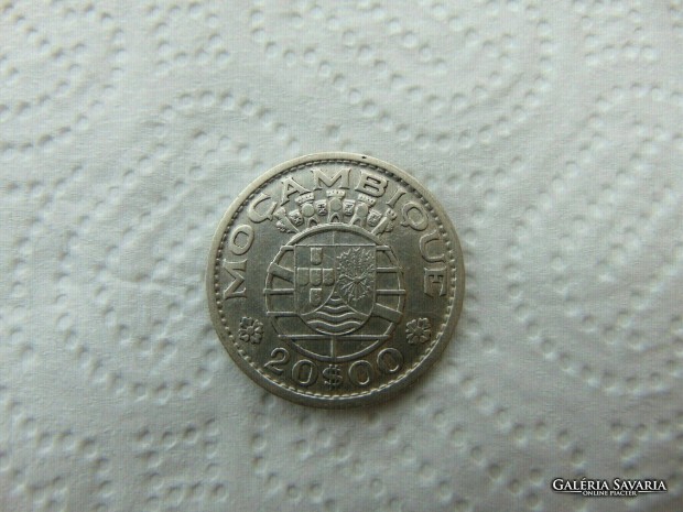 Portuglia - Mozambik ezst 20 escudo 1955 10 gramm