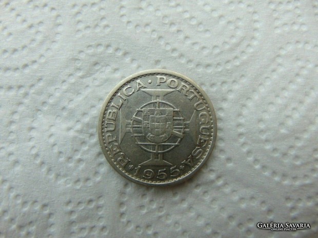 Portuglia - Mozambik ezst 20 escudo 1955 10 gramm