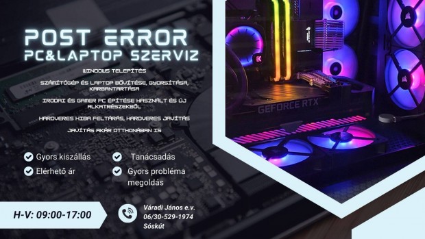 Post Error Pc&Laptop Szerviz ( Sskt, Biatorbgy s krnyke)