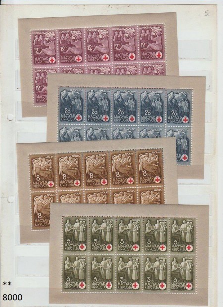 Postatiszta magyar blokk /Ív bélyeg **