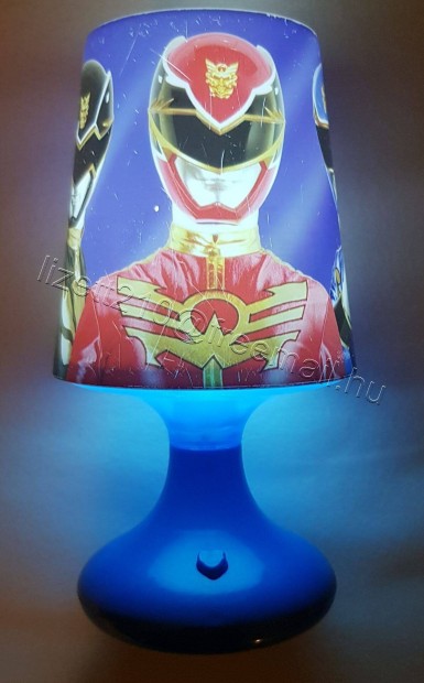 Power Rangers gyereklámpa asztali lámpa többfunkciós színes